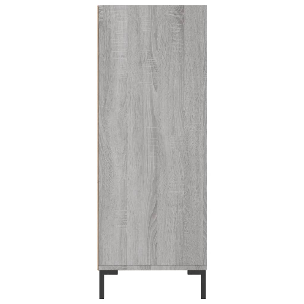 Bokhylle grå sonoma 69,5x32,5x90 cm konstruert tre