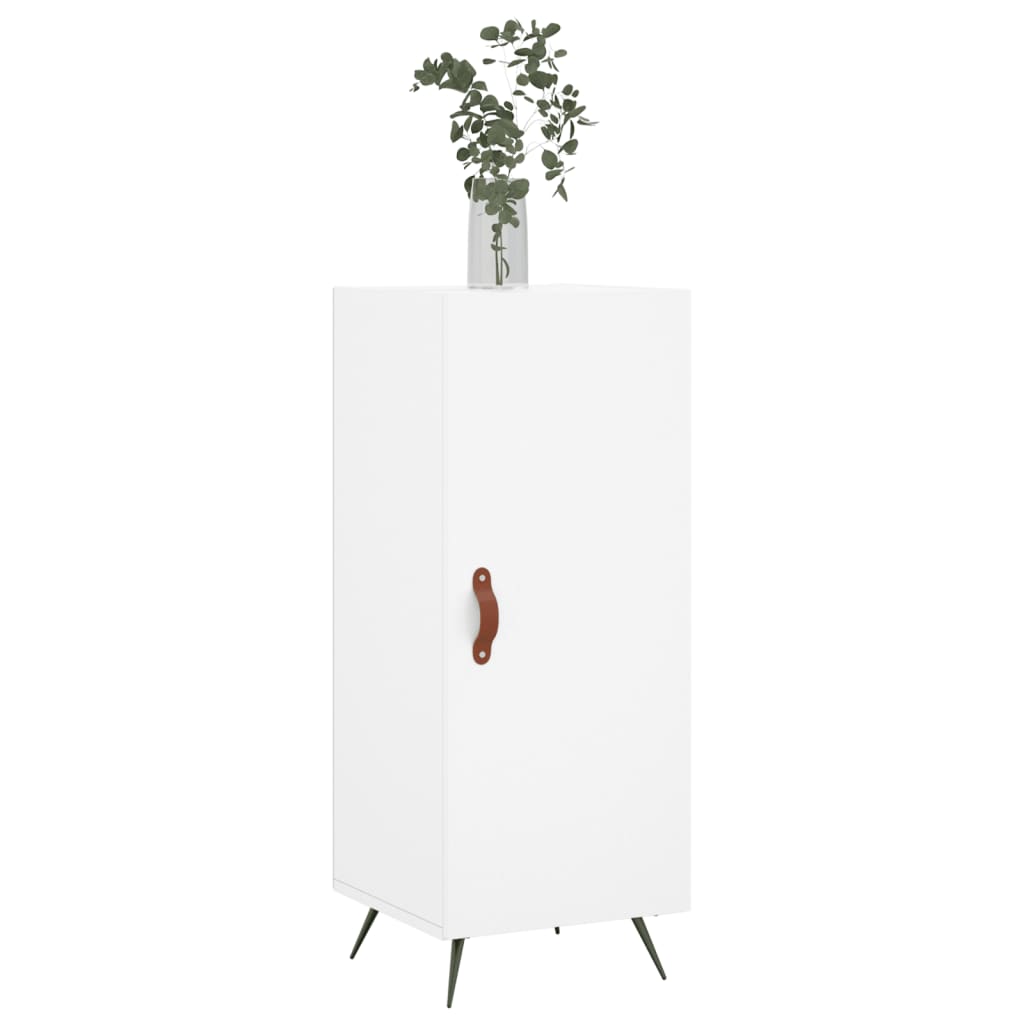Skjenk hvit 34,5x34x90 cm konstruert tre