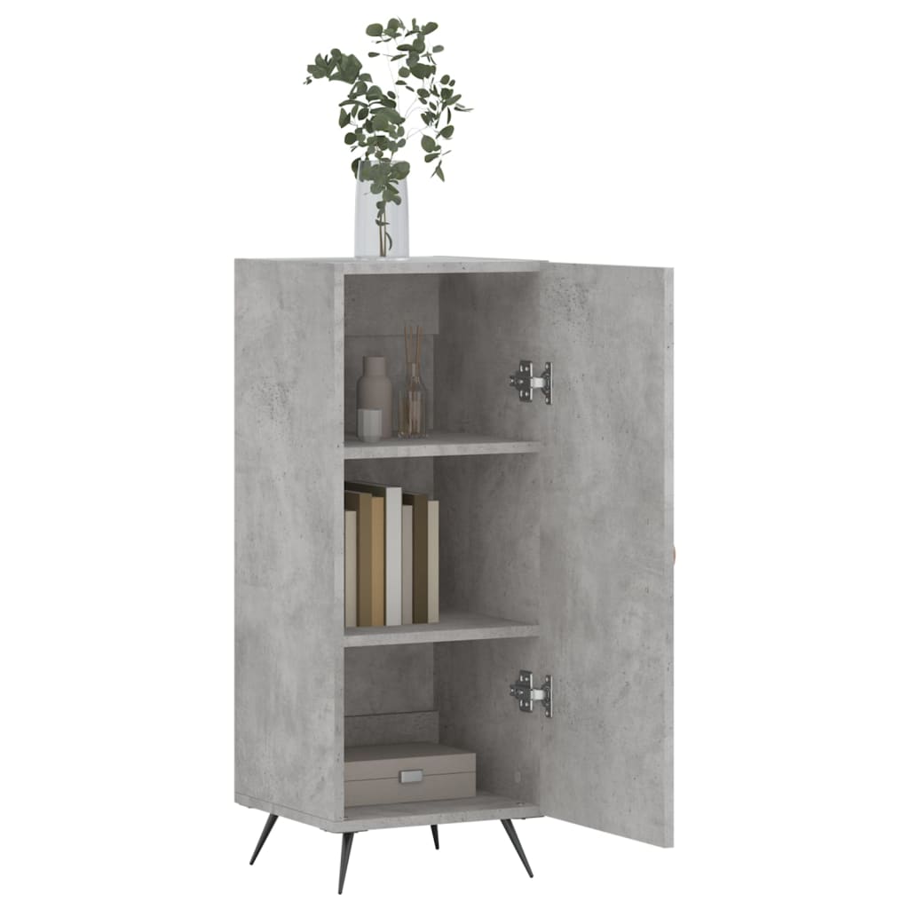 Skjenk betonggrå 34,5x34x90 cm konstruert tre