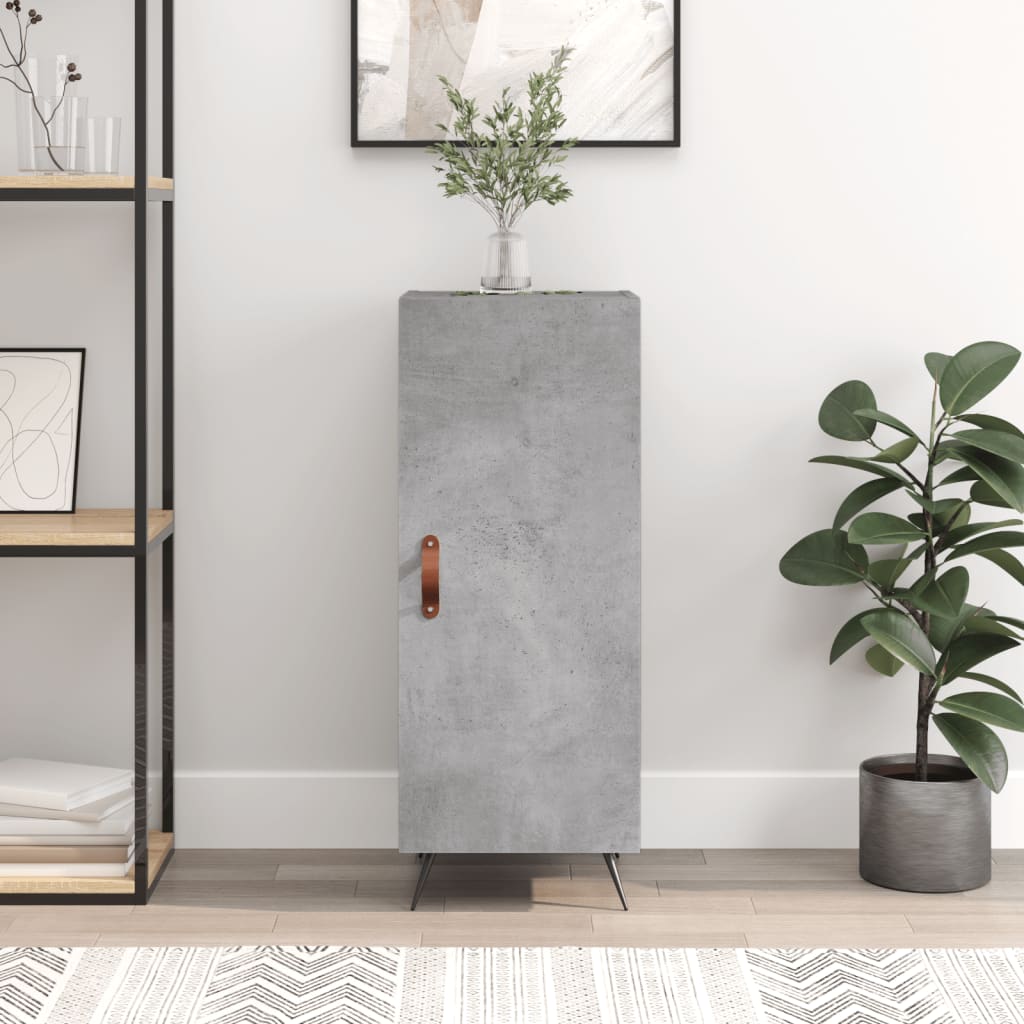 Skjenk betonggrå 34,5x34x90 cm konstruert tre