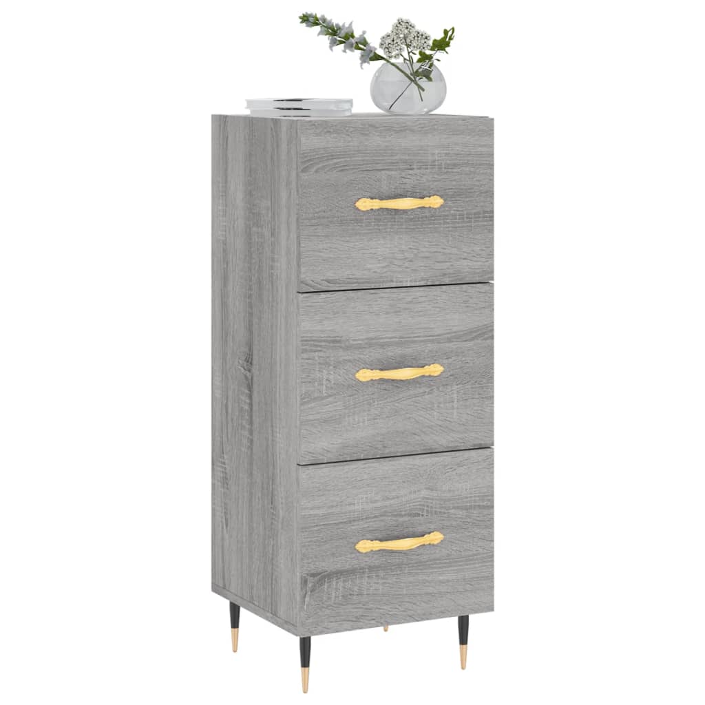 Skjenk grå sonoma 34,5x34x90 cm konstruert tre