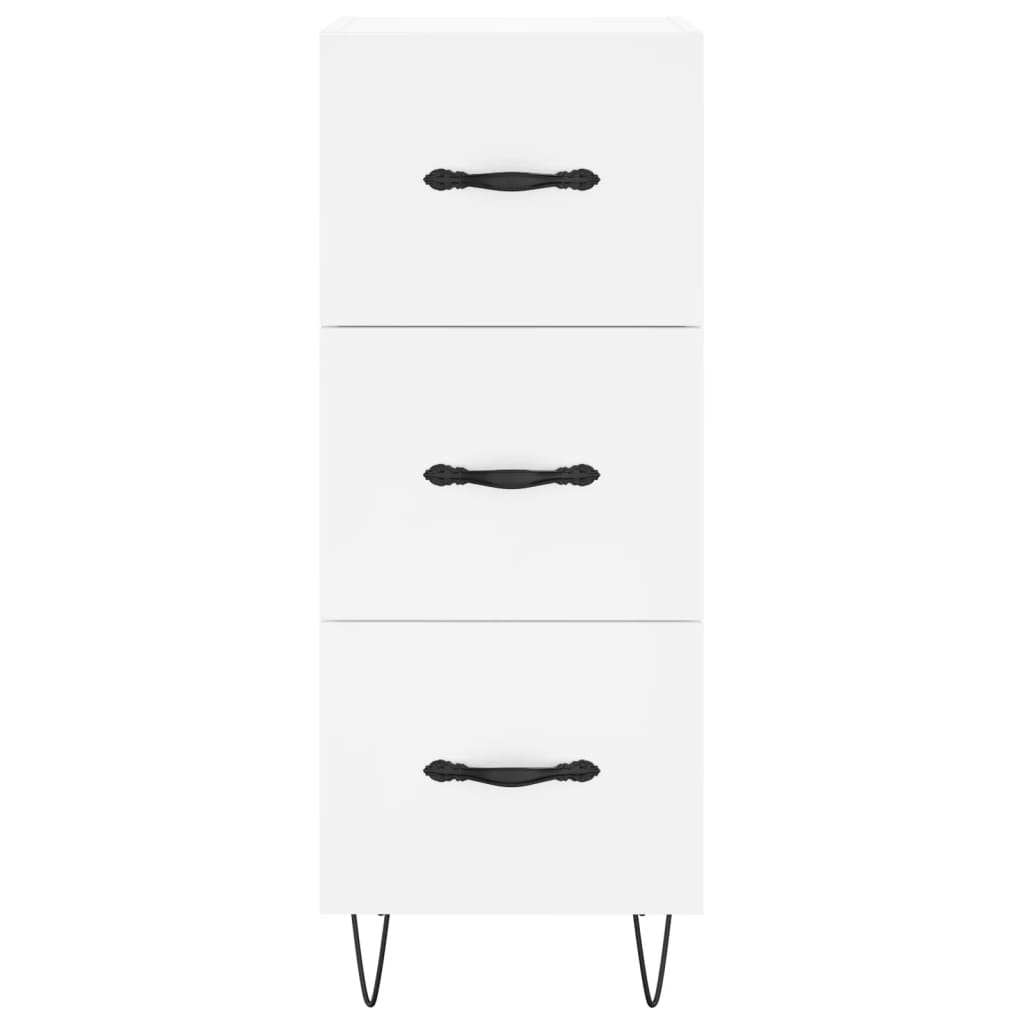 Skjenk hvit 34,5x34x90 cm konstruert tre