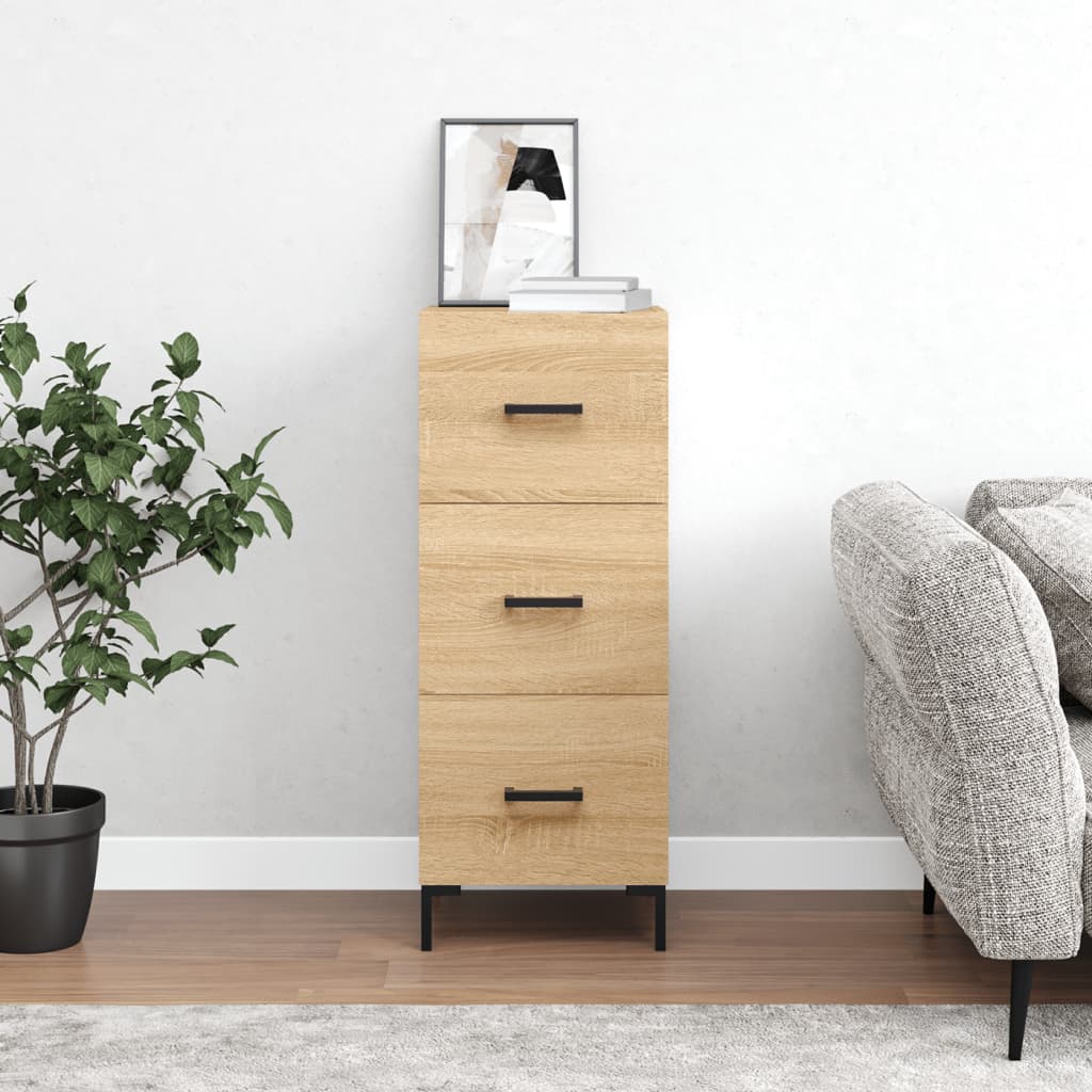 Skjenk sonoma eik 34,5x34x90 cm konstruert tre