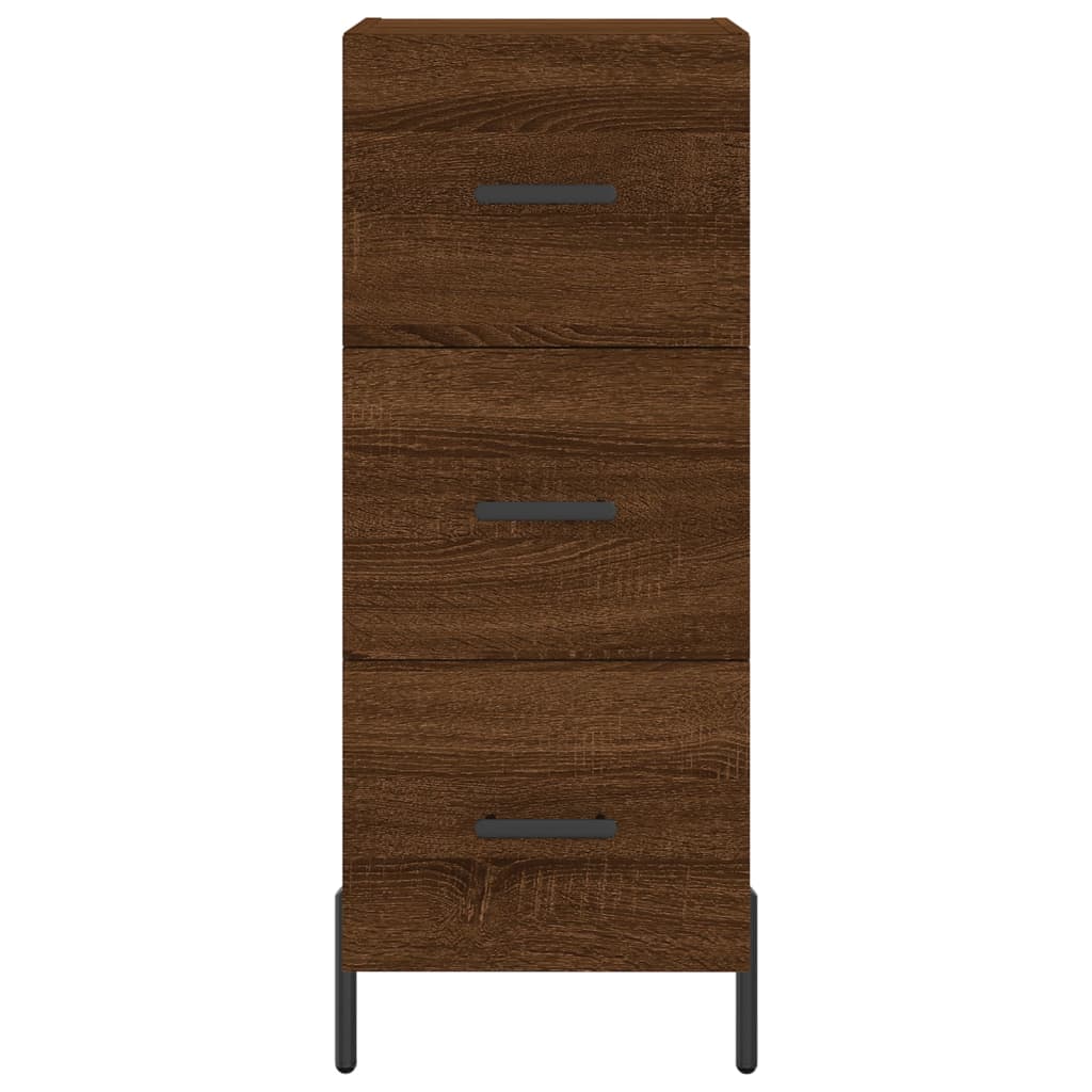 Skjenk brun eik 34,5x34x90 cm konstruert tre