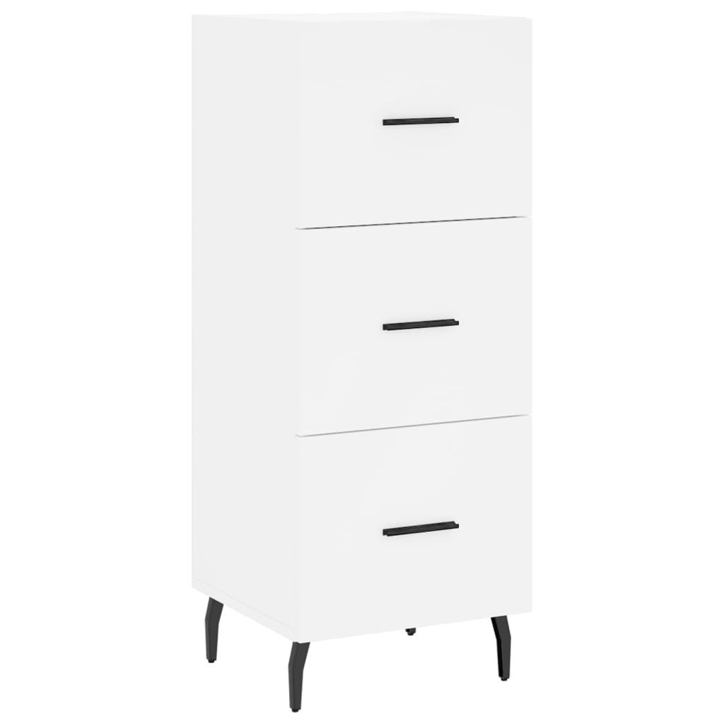 Skjenk hvit 34,5x34x90 cm konstruert tre