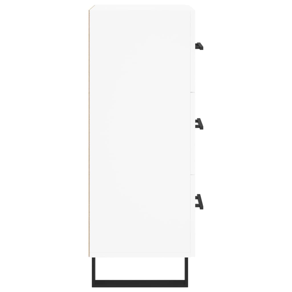 Skjenk hvit 34,5x34x90 cm konstruert tre