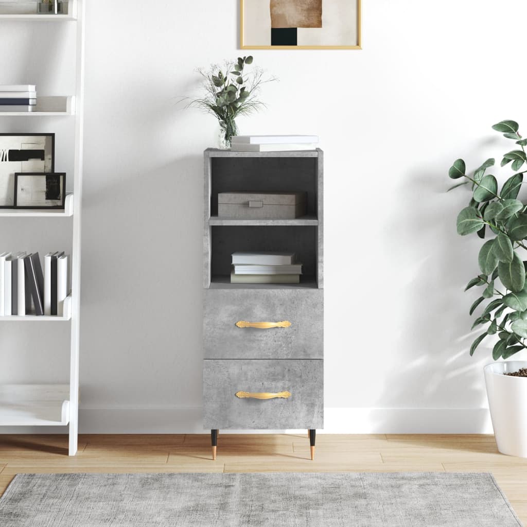 Skjenk betonggrå 34,5x34x90 cm konstruert tre
