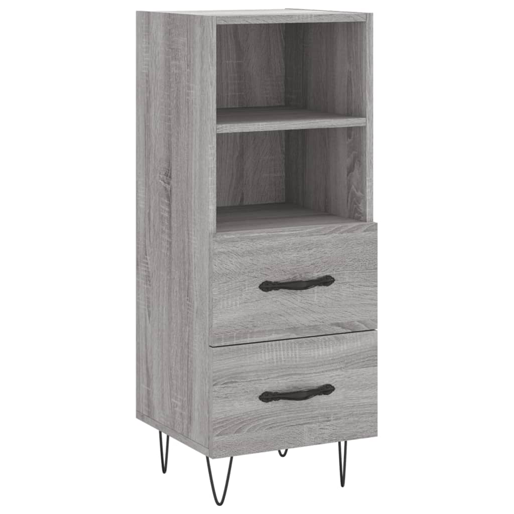 Skjenk grå sonoma 34,5x34x90 cm konstruert tre
