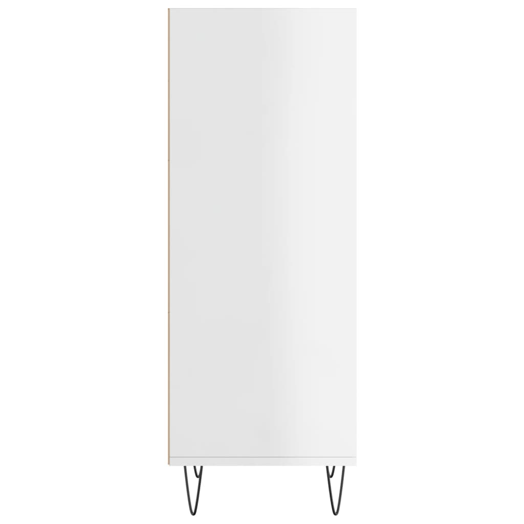 Skjenk høyglans hvit 34,5x32,5x90 cm konstruert tre