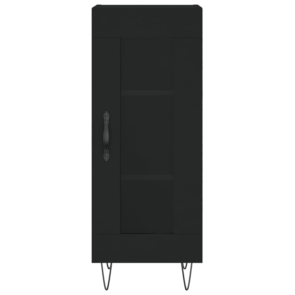 Skjenk svart 34,5x34x90 cm konstruert tre