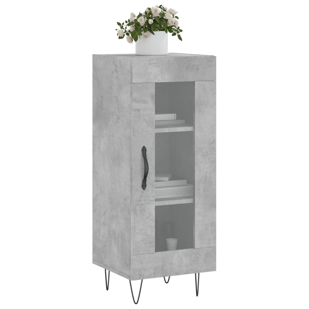Skjenk betonggrå 34,5x34x90 cm konstruert tre