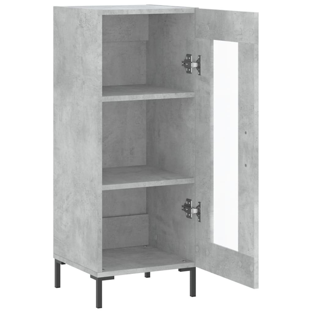 Skjenk betonggrå 34,5x34x90 cm konstruert tre
