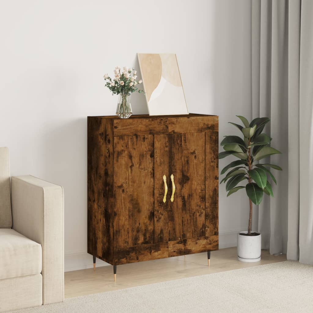 Skjenk røkt eik 69,5x34x90 cm konstruert tre