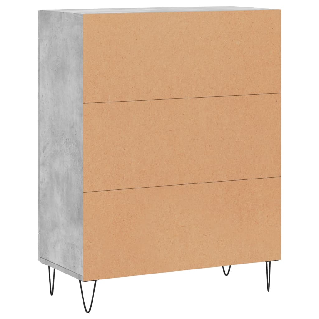 Skjenk betonggrå 69,5x34x90 cm konstruert tre