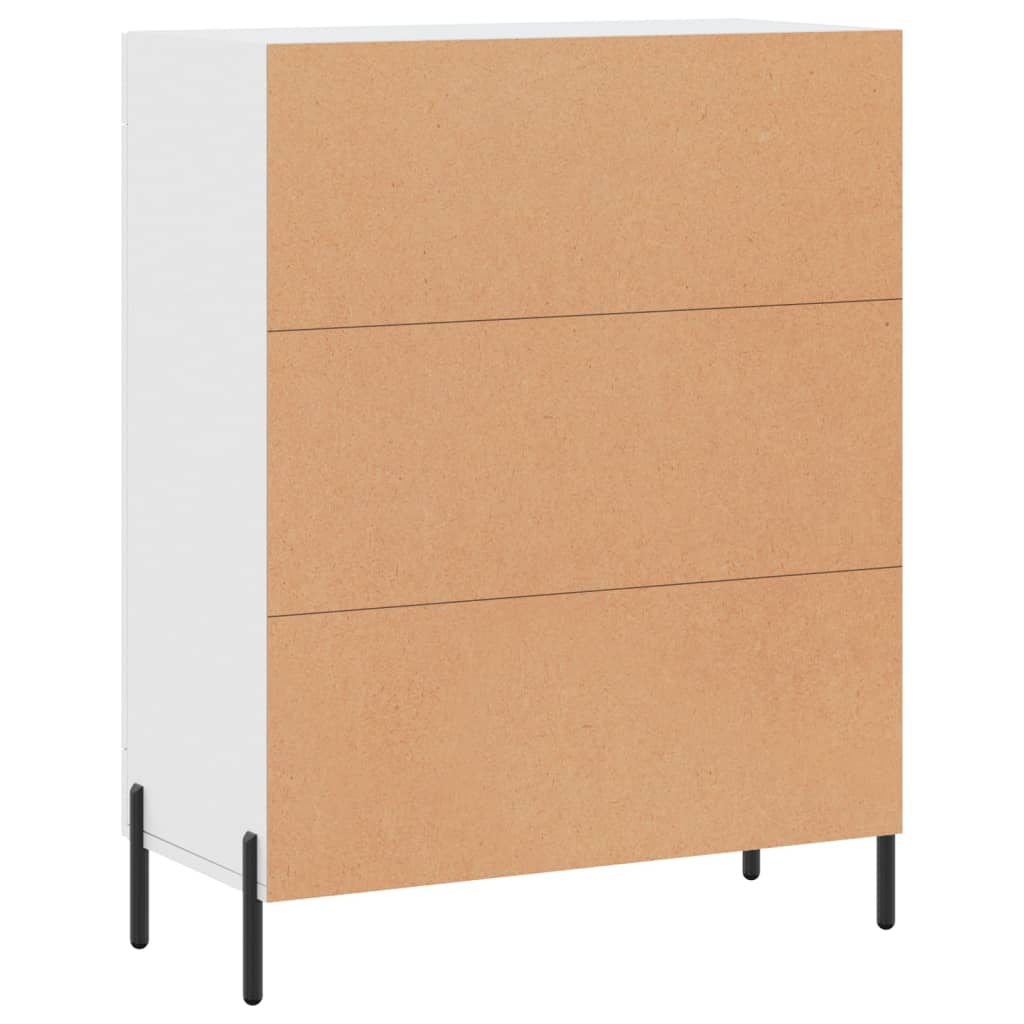 Skjenk hvit 69,5x34x90 cm konstruert tre