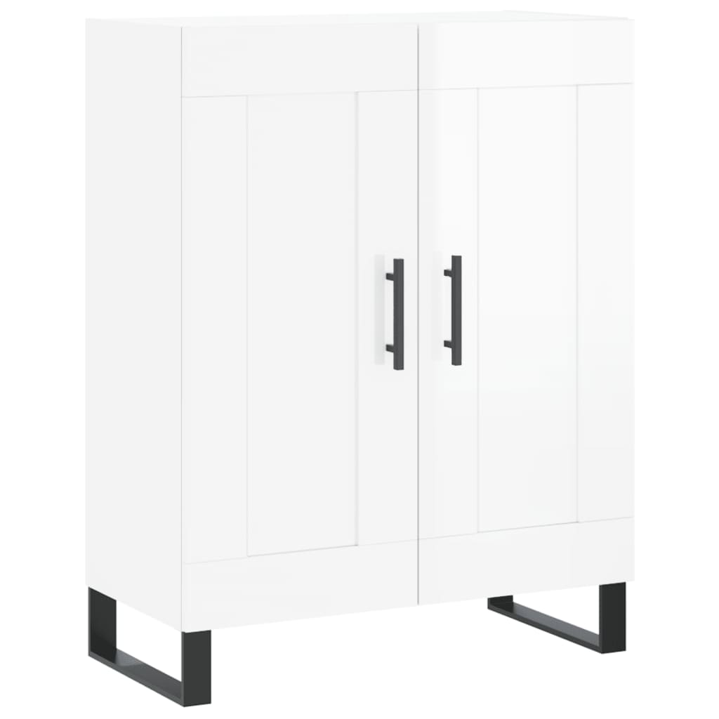 Skjenk høyglans hvit 69,5x34x90 cm konstruert tre vidaXL