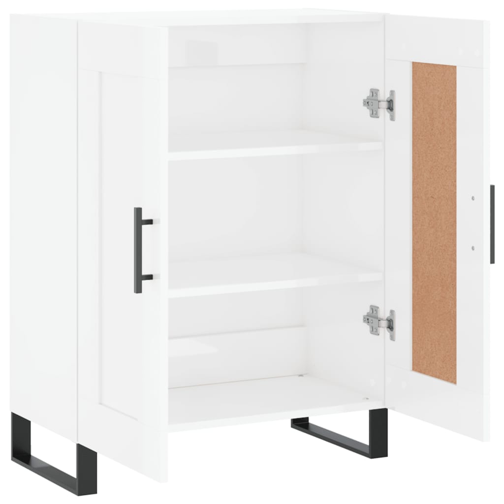 Skjenk høyglans hvit 69,5x34x90 cm konstruert tre vidaXL