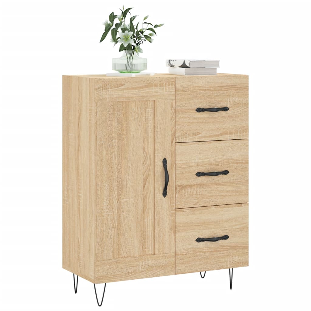 Skjenk sonoma eik 69,5x34x90 cm konstruert tre