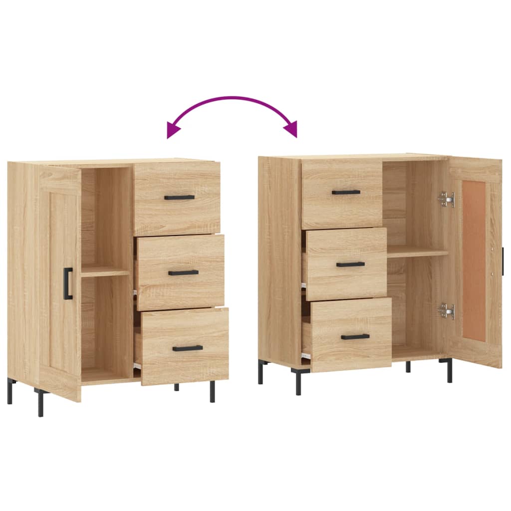 Skjenk sonoma eik 69,5x34x90 cm konstruert tre