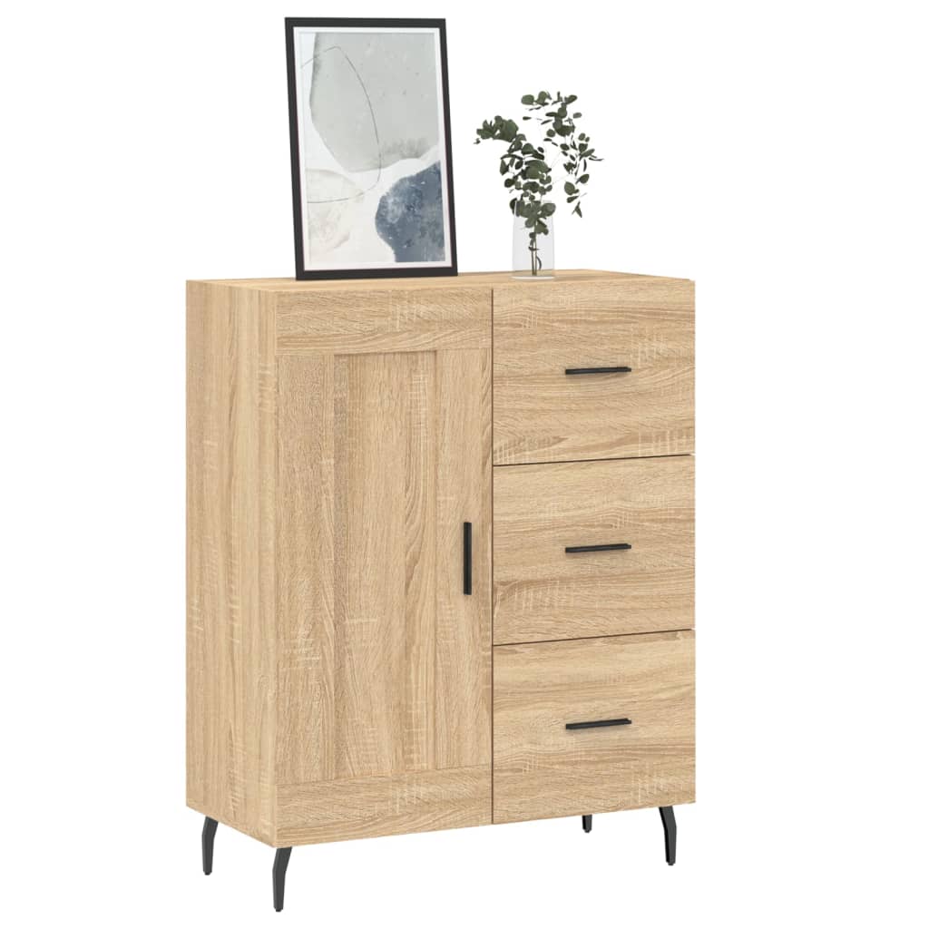Skjenk sonoma eik 69,5x34x90 cm konstruert tre