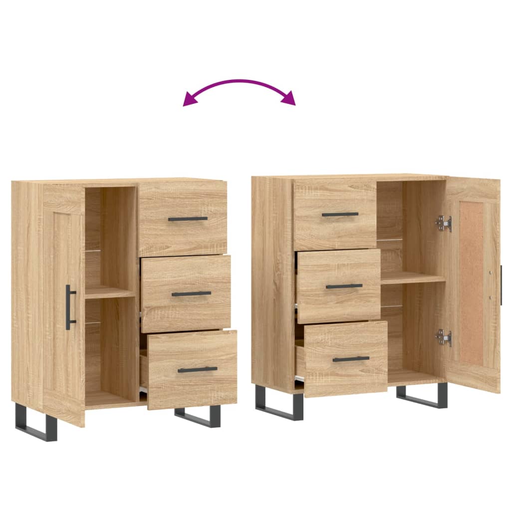 Skjenk sonoma eik 69,5x34x90 cm konstruert tre