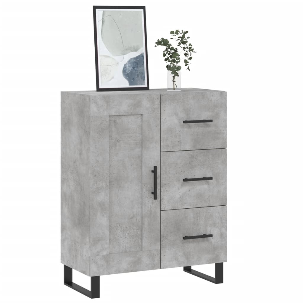 Skjenk betonggrå 69,5x34x90 cm konstruert tre