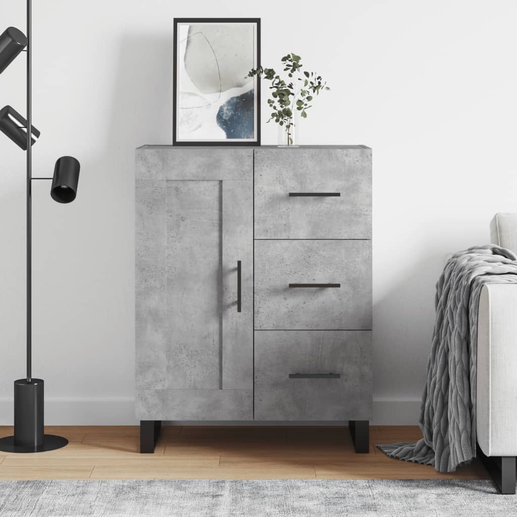 Skjenk betonggrå 69,5x34x90 cm konstruert tre