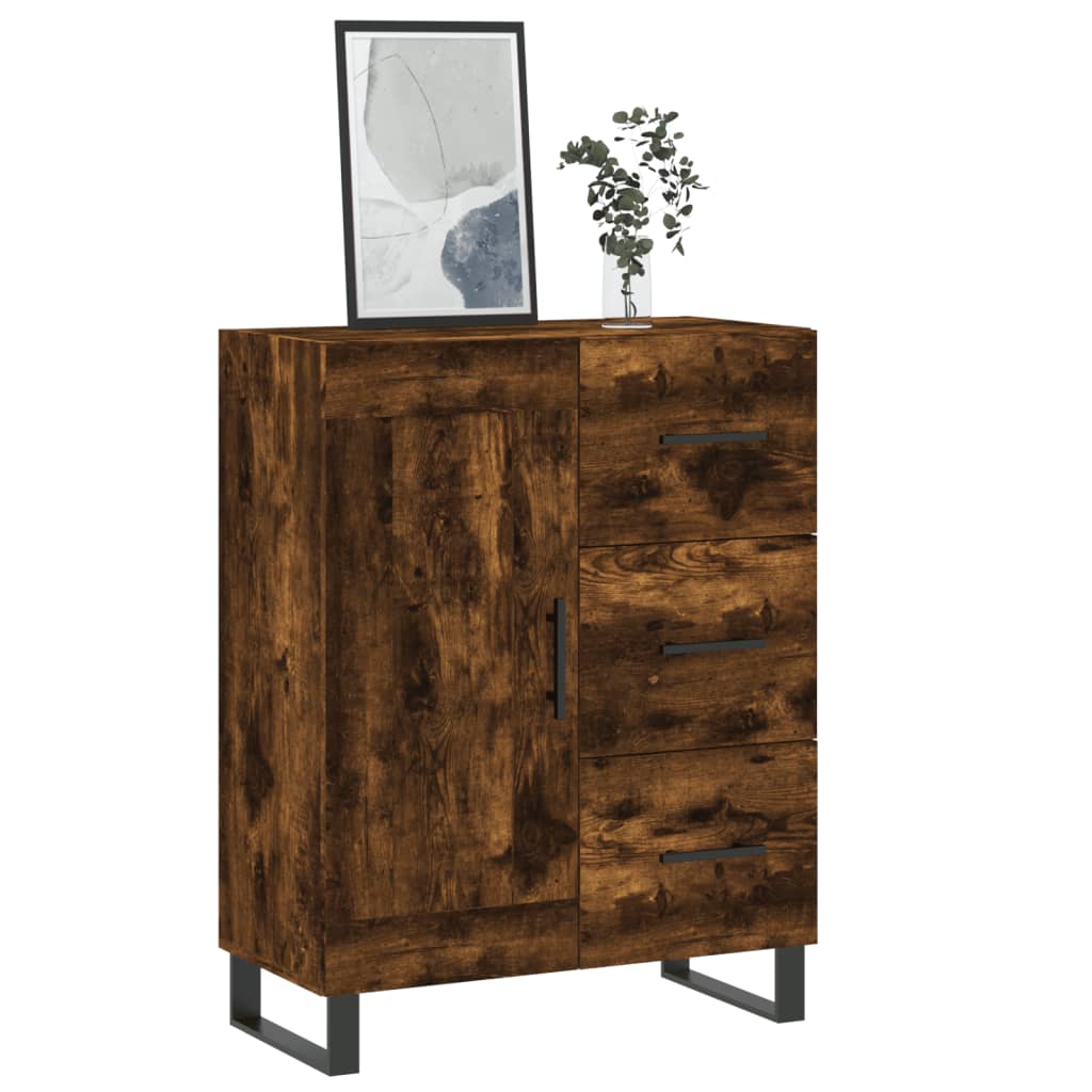 Skjenk røkt eik 69,5x34x90 cm konstruert tre