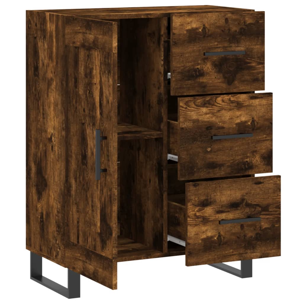 Skjenk røkt eik 69,5x34x90 cm konstruert tre