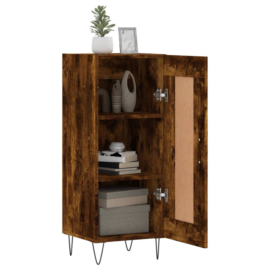 Skjenk røkt eik 34,5x34x90 cm konstruert tre