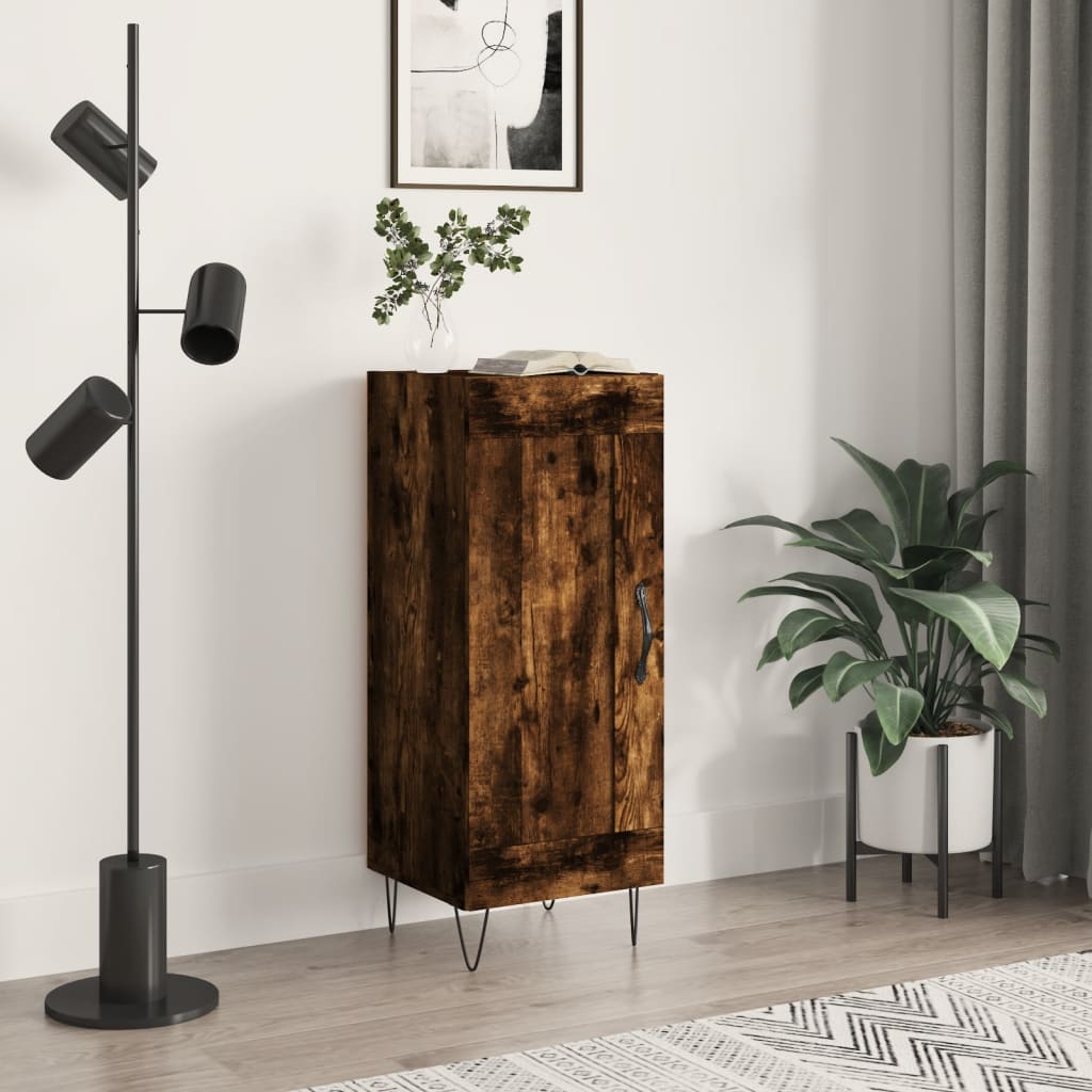 Skjenk røkt eik 34,5x34x90 cm konstruert tre