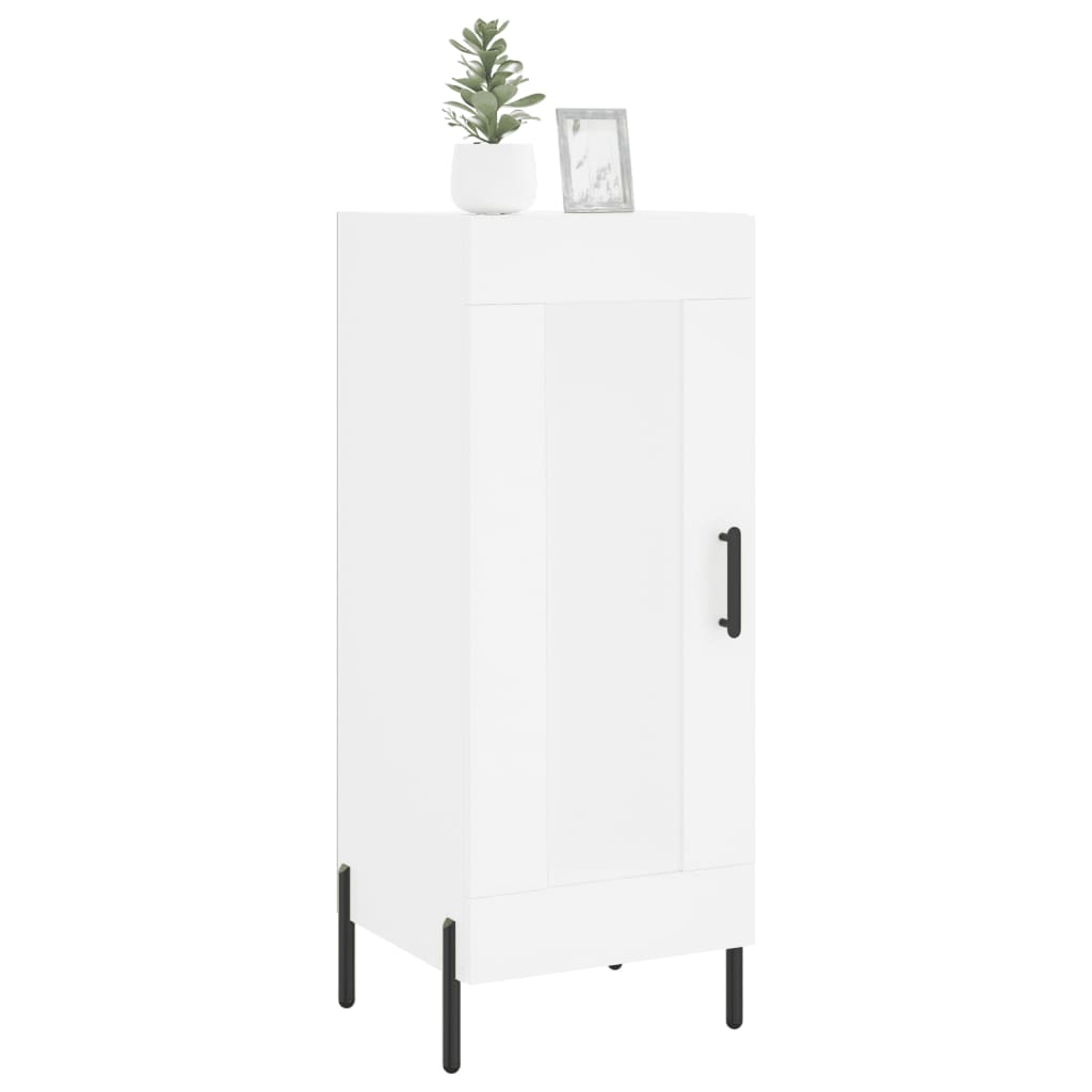 Skjenk hvit 34,5x34x90 cm konstruert tre