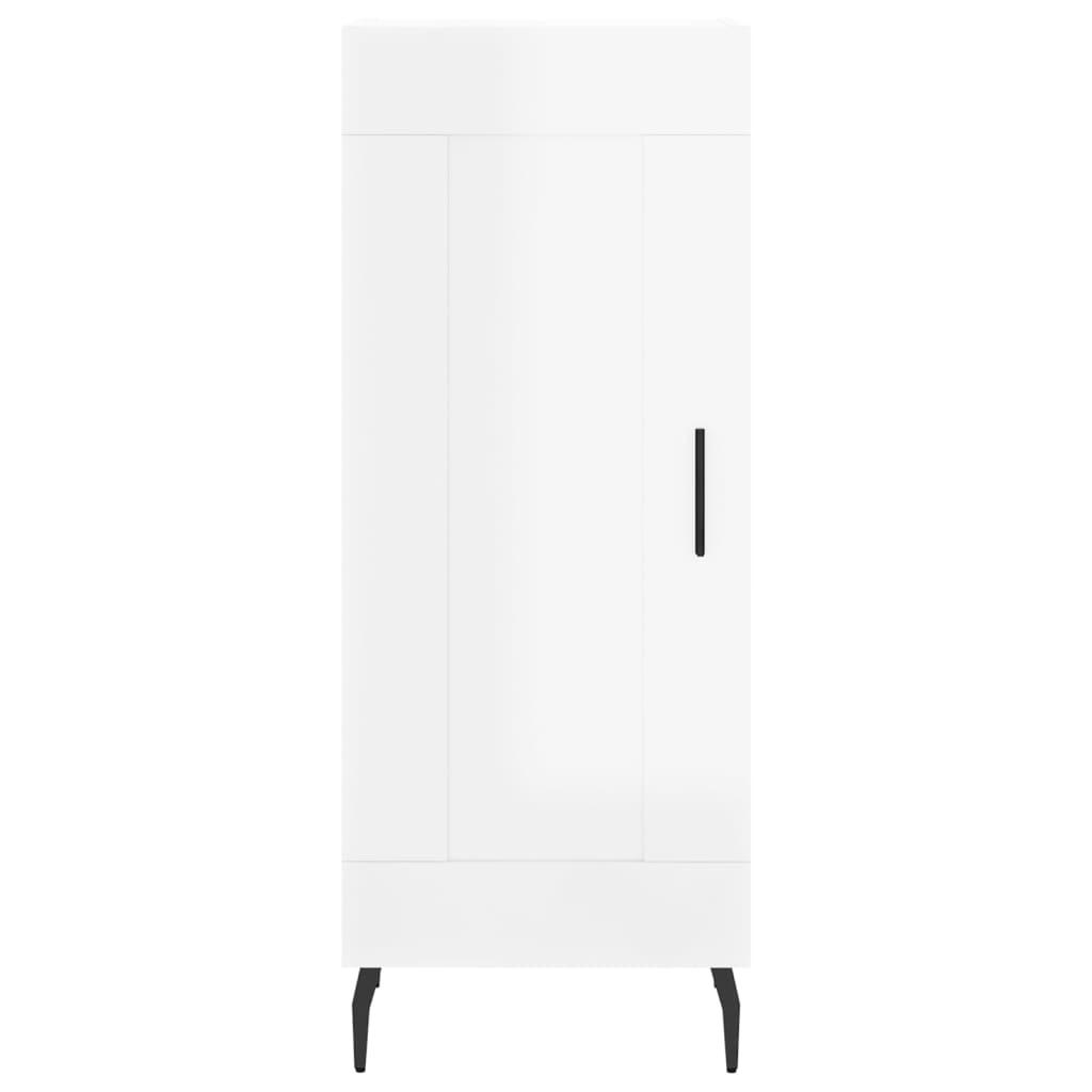Skjenk høyglans hvit 34,5x34x90 cm konstruert tre