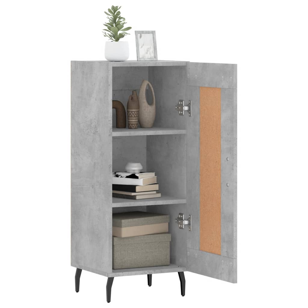 Skjenk betonggrå 34,5x34x90 cm konstruert tre