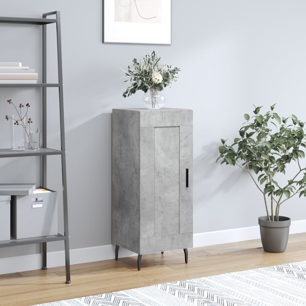 Skjenk betonggrå 34,5x34x90 cm konstruert tre