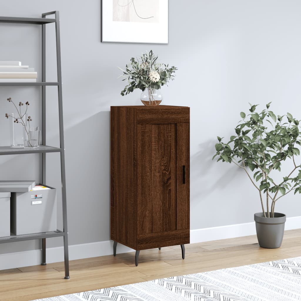 Skjenk brun eik 34,5x34x90 cm konstruert tre vidaXL