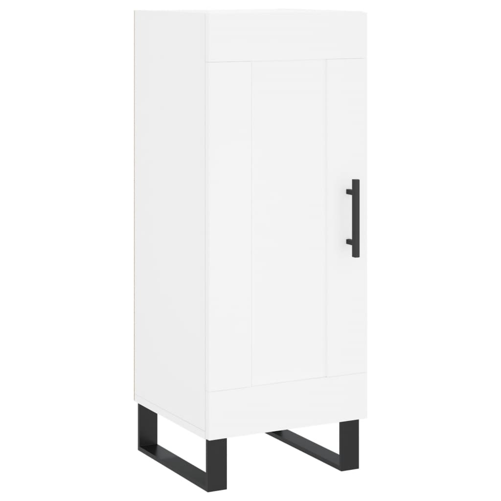 Skjenk hvit 34,5x34x90 cm konstruert tre