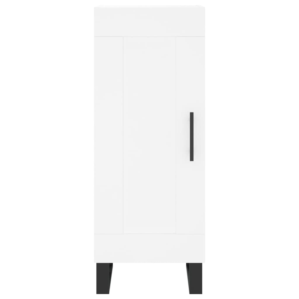 Skjenk hvit 34,5x34x90 cm konstruert tre