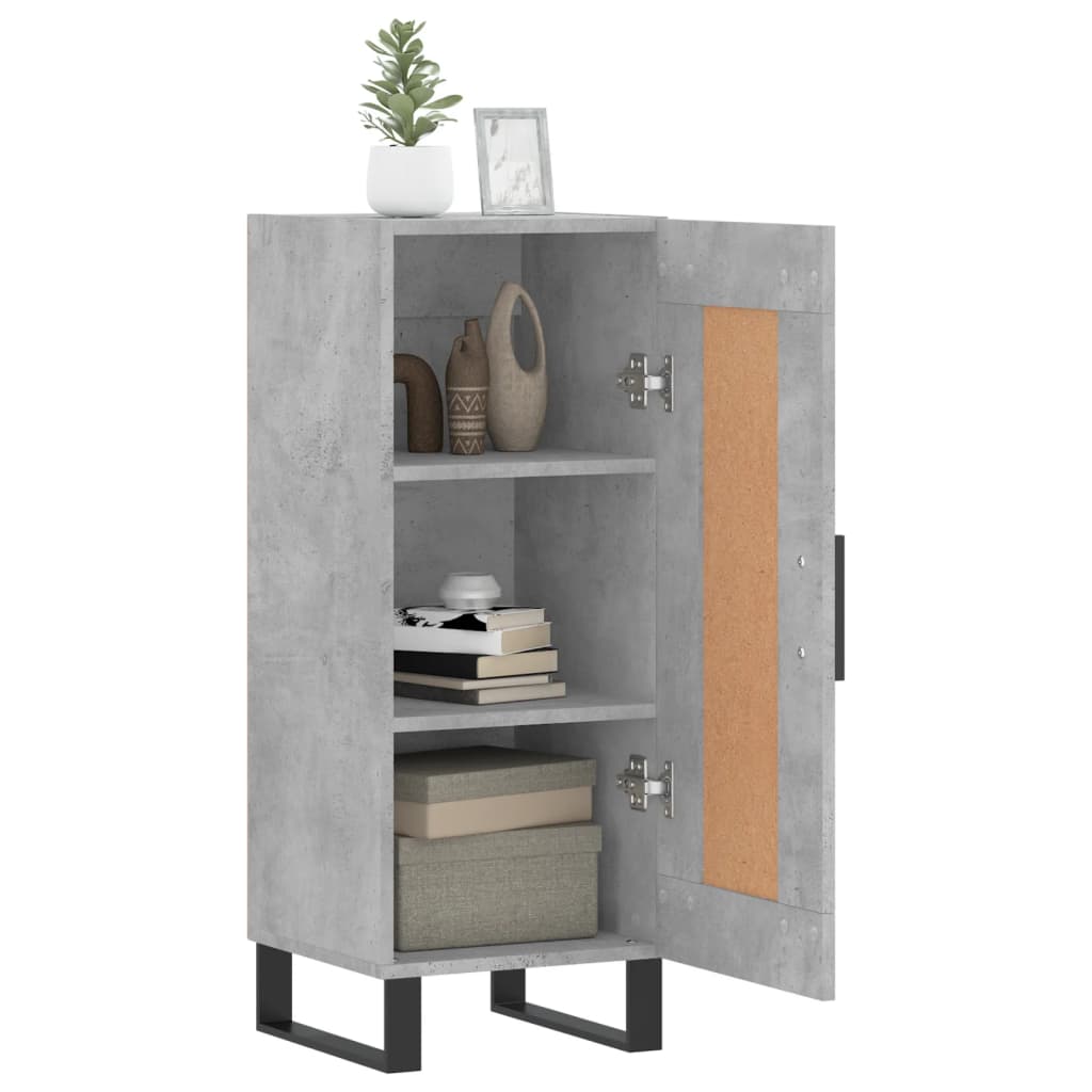 Skjenk betonggrå 34,5x34x90 cm konstruert tre