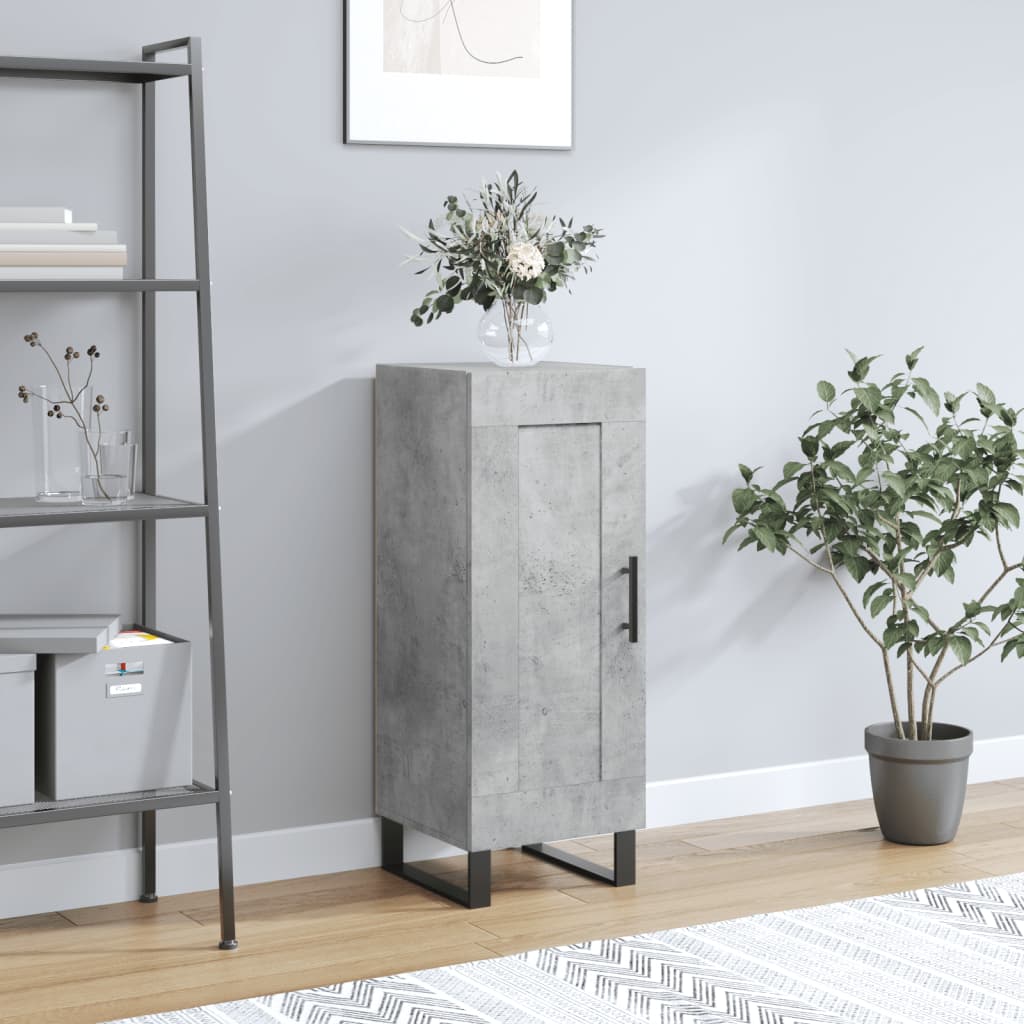Skjenk betonggrå 34,5x34x90 cm konstruert tre