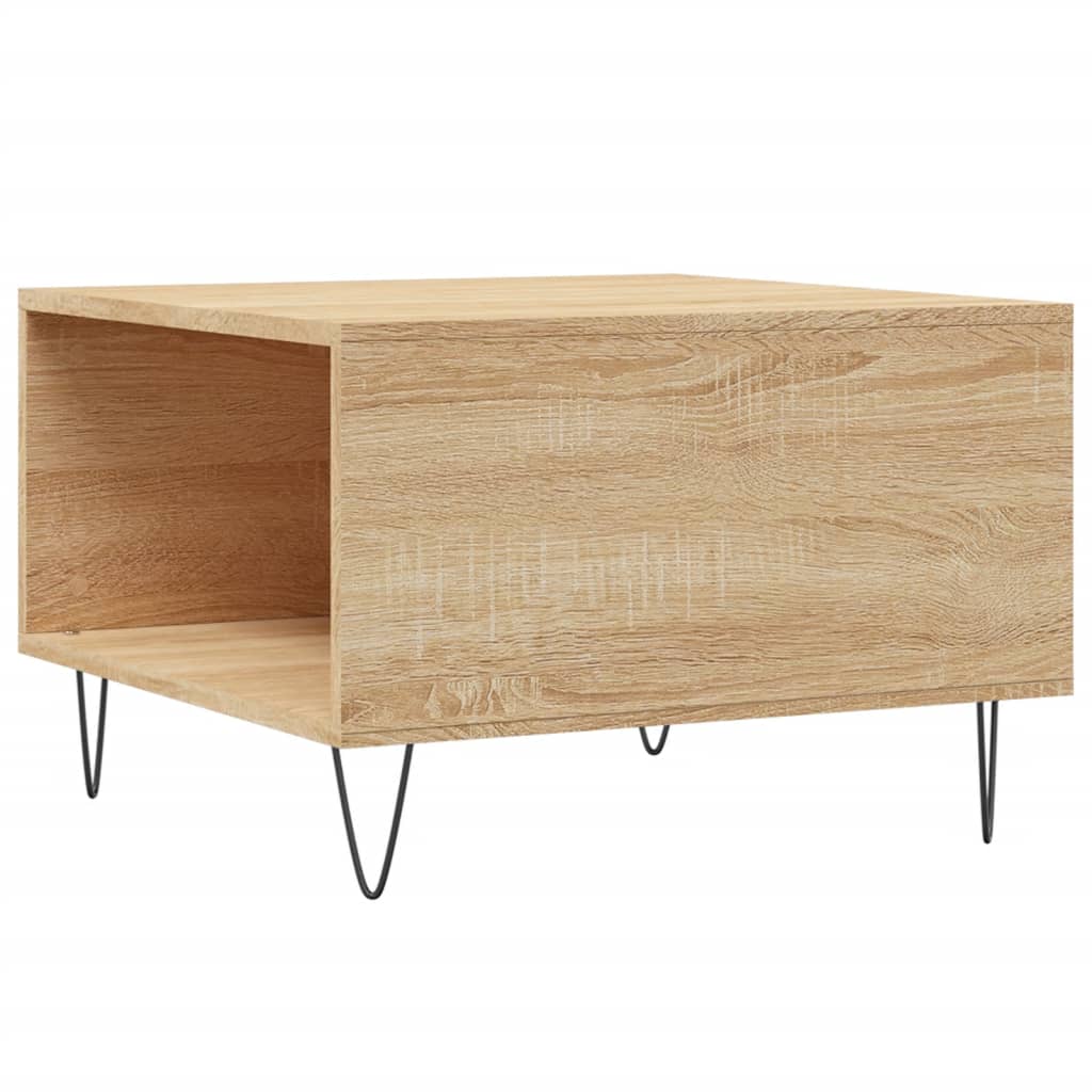 Salongbord sonoma eik 55x55x36,5 cm konstruert tre