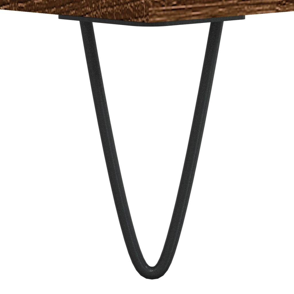 Salongbord brun eik 55x55x36,5 cm konstruert tre