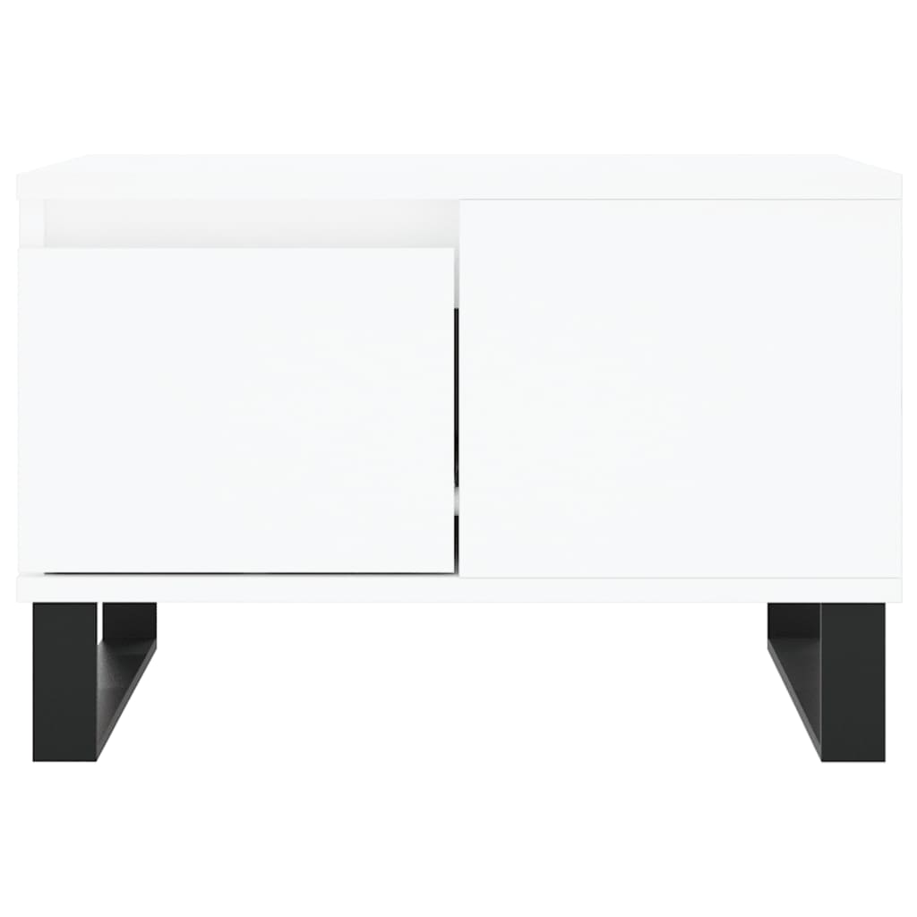 Salongbord hvit 55x55x36,5 cm konstruert tre