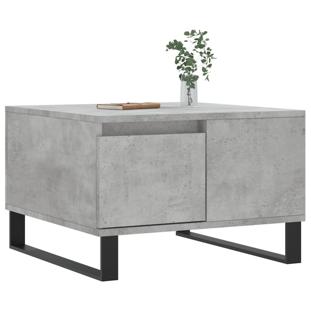 Salongbord betonggrå 55x55x36,5 cm konstruert tre