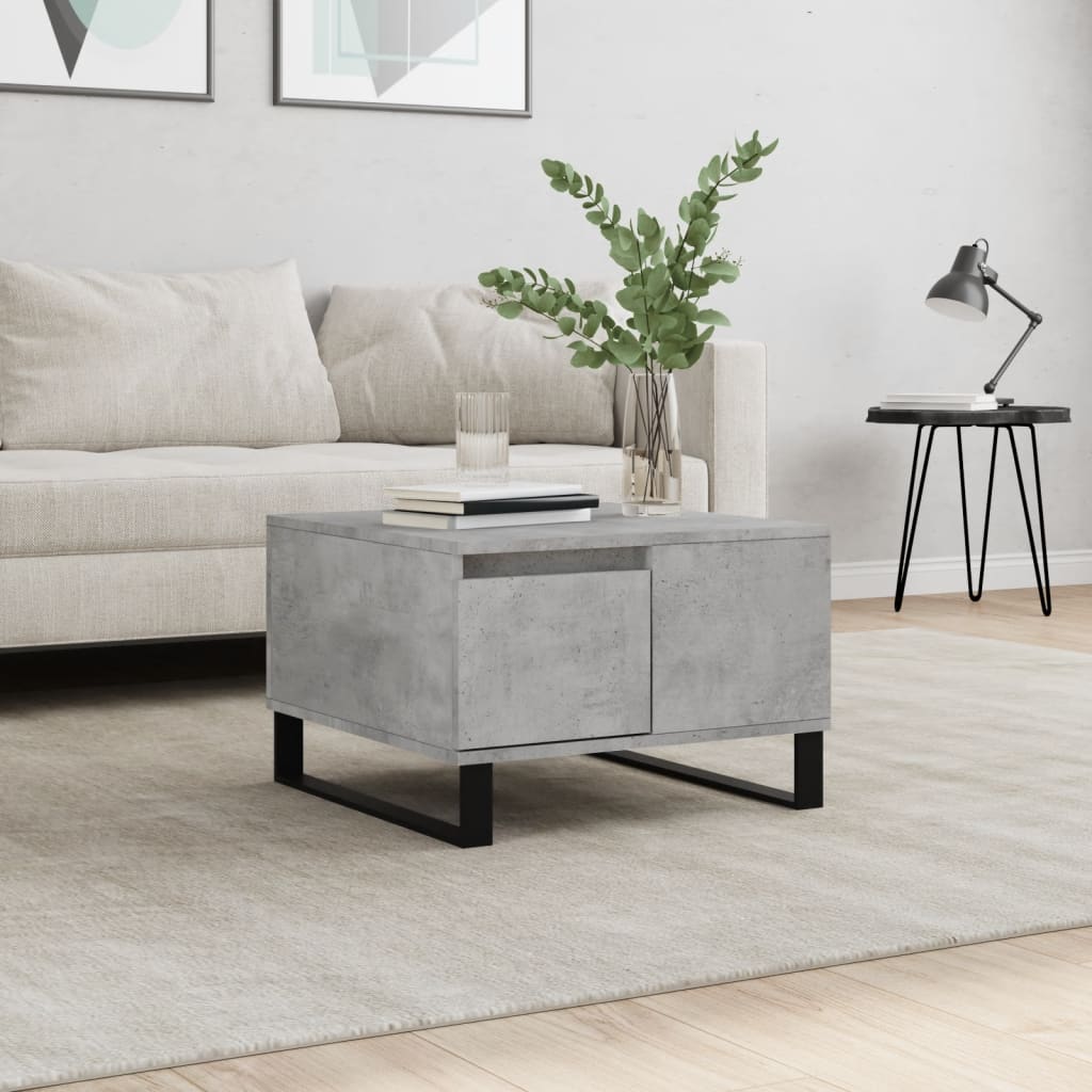 Salongbord betonggrå 55x55x36,5 cm konstruert tre