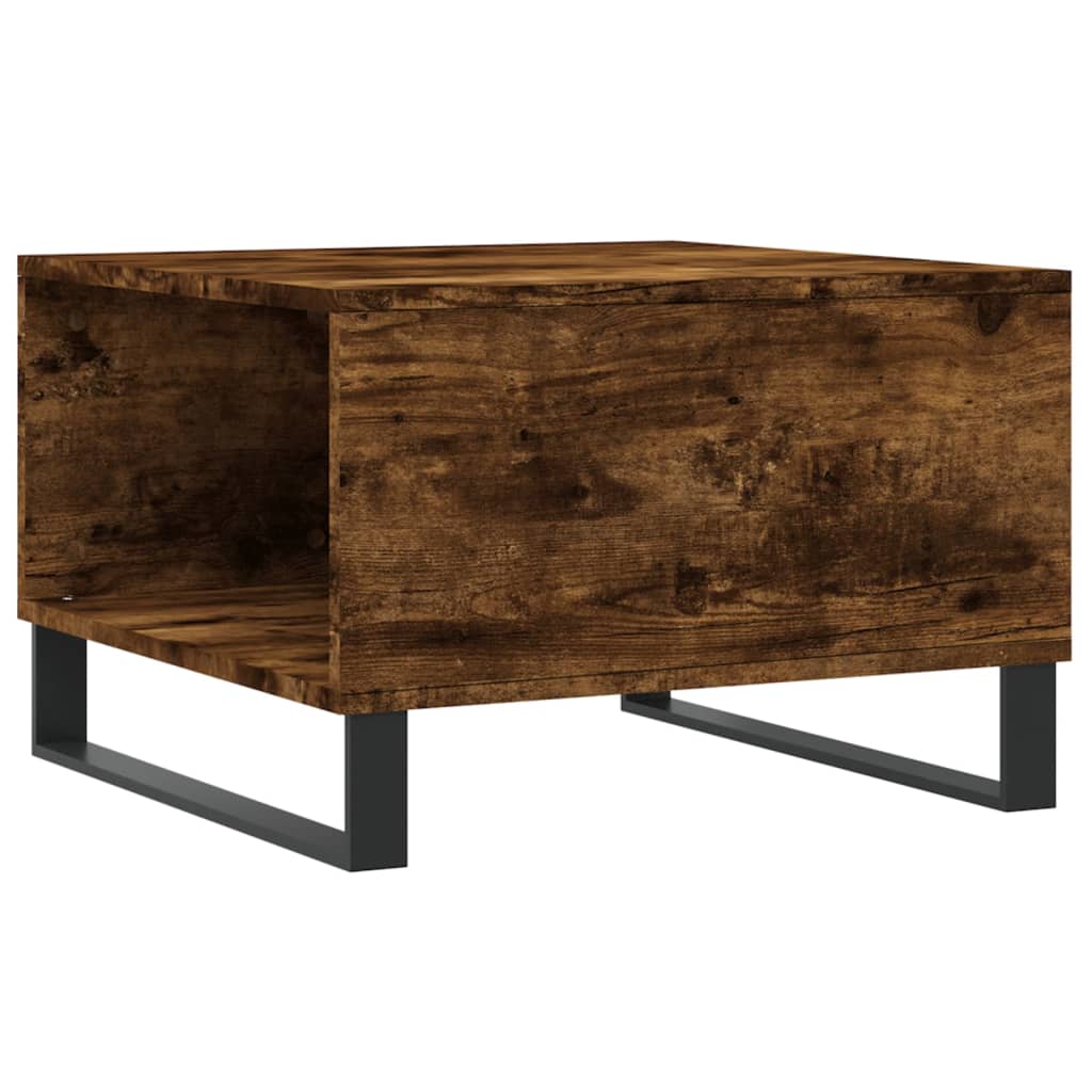 Salongbord røkt eik 55x55x36,5 cm konstruert tre