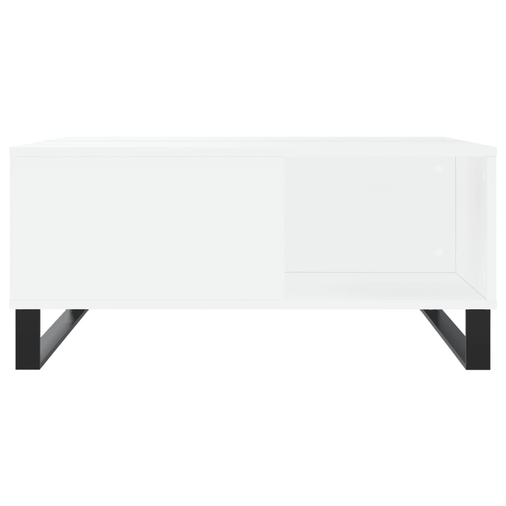 Salongbord hvit 80x80x36,5 cm konstruert tre