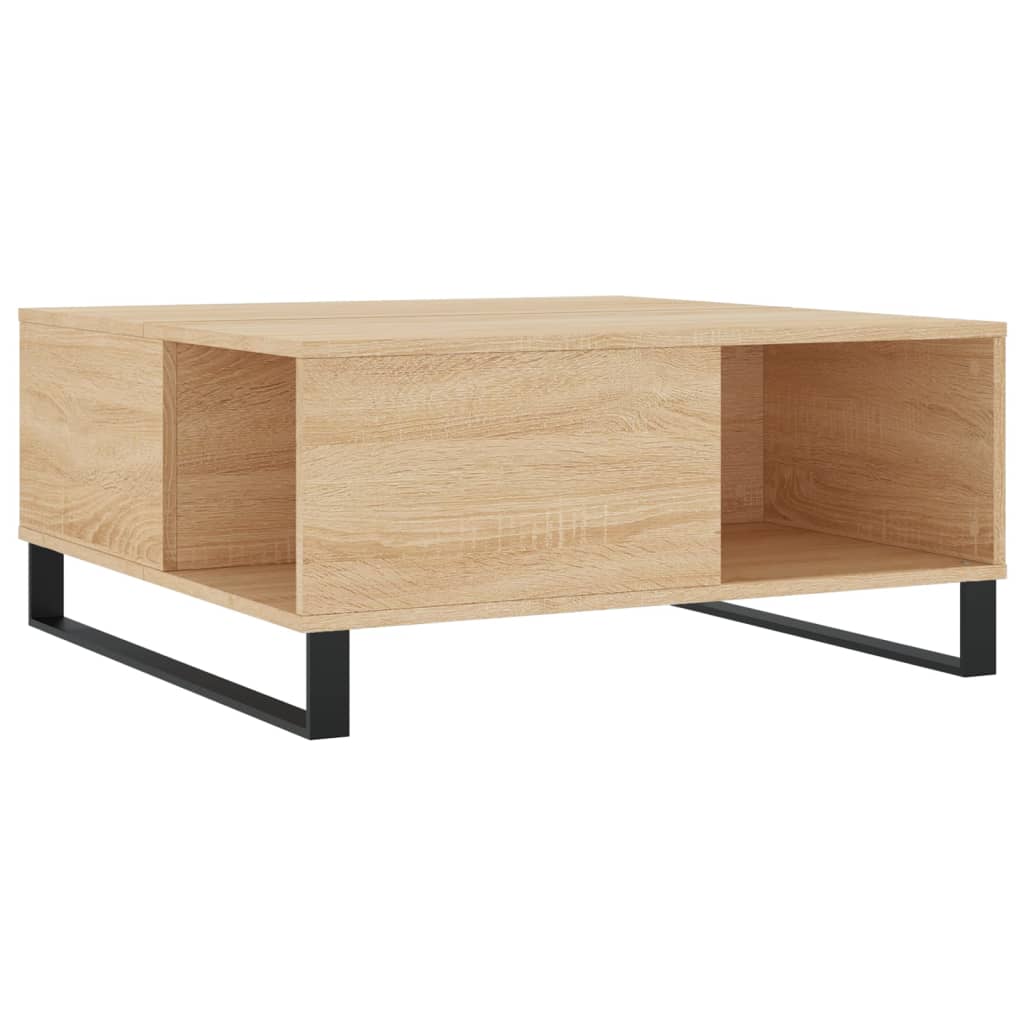Salongbord sonoma eik 80x80x36,5 cm konstruert tre