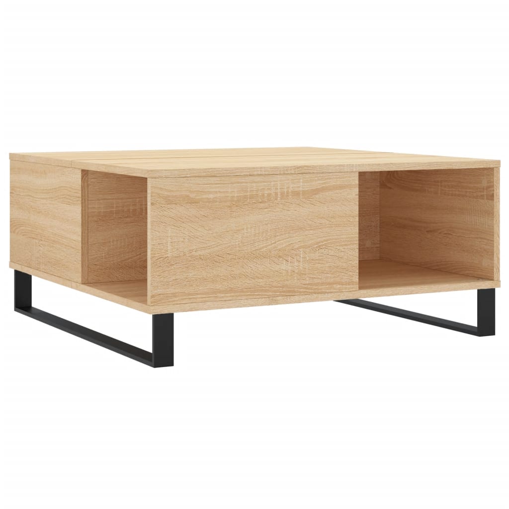 Salongbord sonoma eik 80x80x36,5 cm konstruert tre