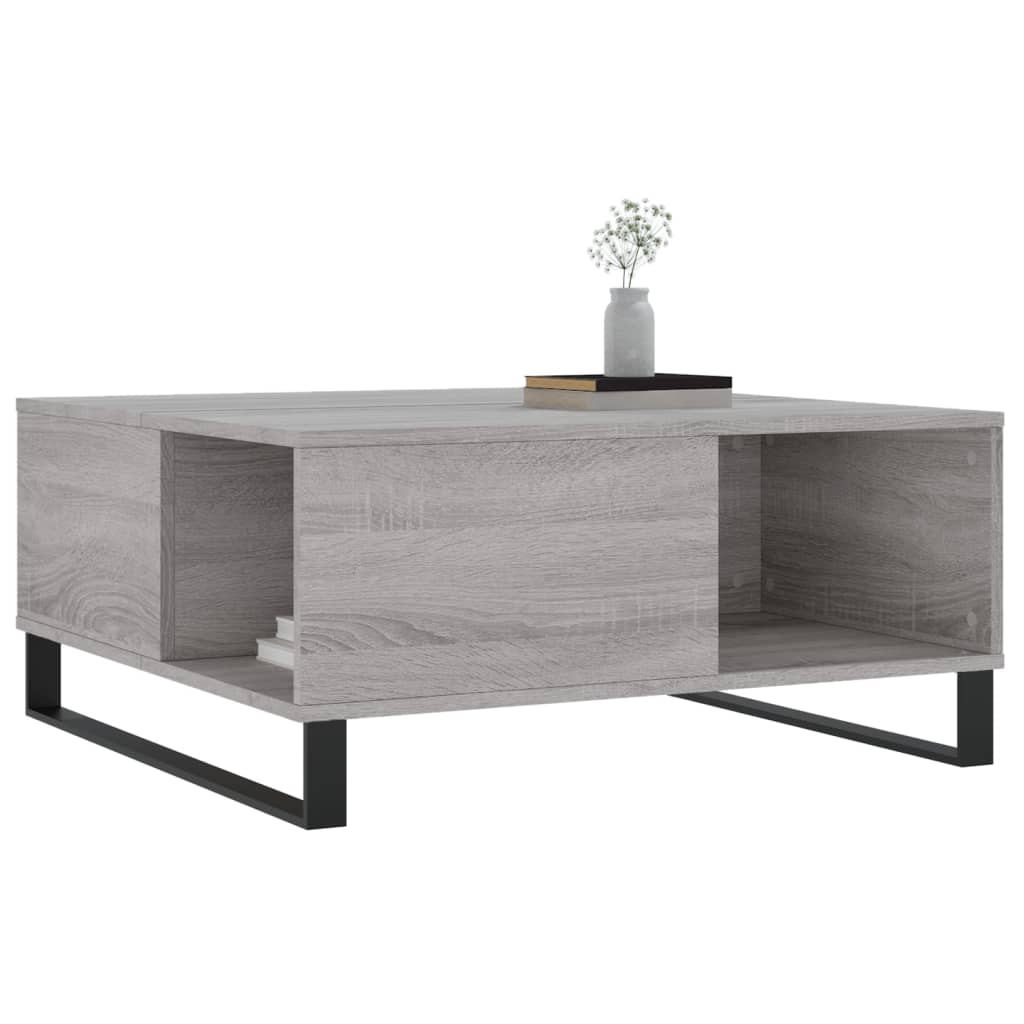 Salongbord grå sonoma 80x80x36,5 cm konstruert tre